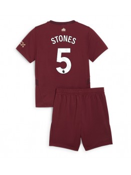 Manchester City John Stones #5 Ausweichtrikot für Kinder 2024-25 Kurzarm (+ Kurze Hosen)